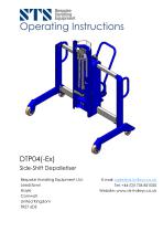 Drum Lifter - DTP04-R500-1250-LC - Instruction Manual (Hydraulic drum lifter - DTP04-R500-1250-LC)
