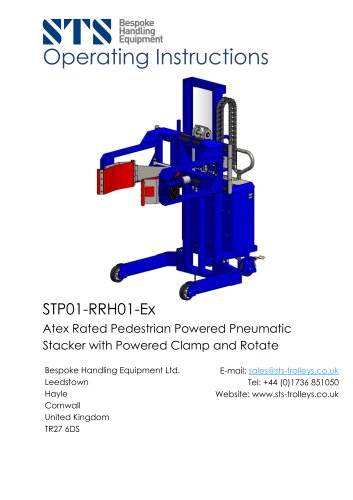Drum Tipper - STP01-RRH01-Ex -Instruction Manual (Pneumatic drum lifter STP01-RRH01-Ex)