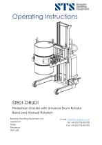 Universal Drum Rotator (Electric)- Operation Manual