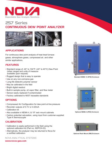 257 Series Continuous Dew Point Analyzer