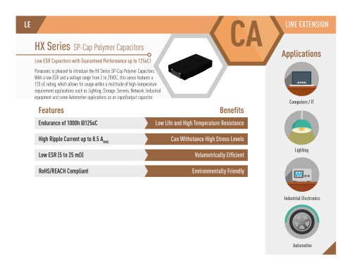 HX Series SP-Cap Polymer Capacitors