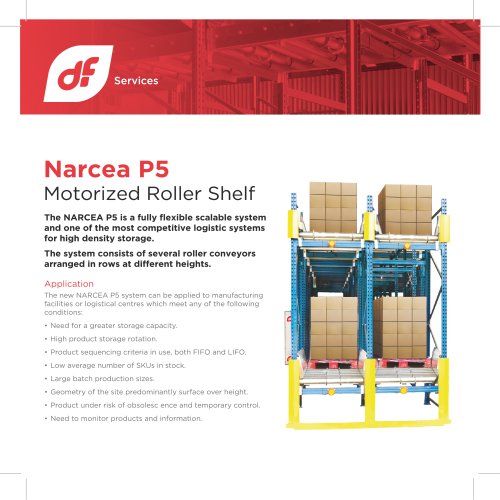DF NARCEA P5 - Motorized roller shelf