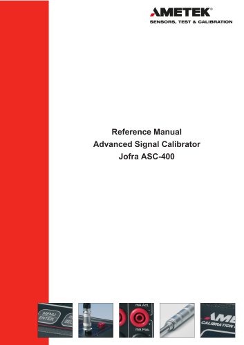 ASC-400 Multifunction Process Calibrator Reference Calibrator