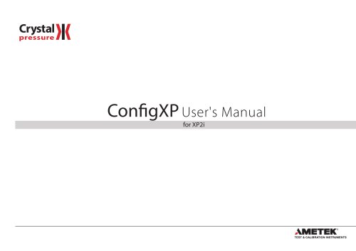 ConfigXP, XP2i Digital Pressure Gauge Configuration Software