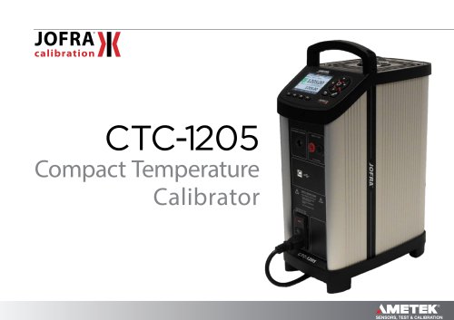 CTC 1205 Series Temperature Calibrator Datasheet