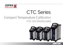 CTC 155/350/652/660 Series Temperature Calibrator Datasheet
