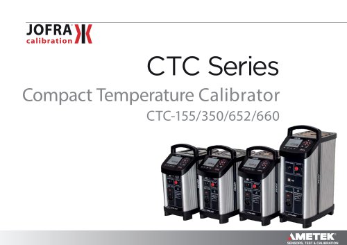 CTC 155/350/652/660 Series Temperature Calibrator Datasheet