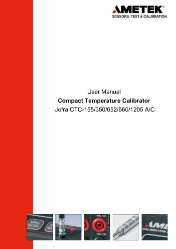 CTC Temperature Calibrator User Manual