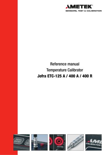 ETC Temperature Calibrator User Manual