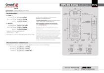 HPC50 Series Pressure Calibrator Datasheet MPa