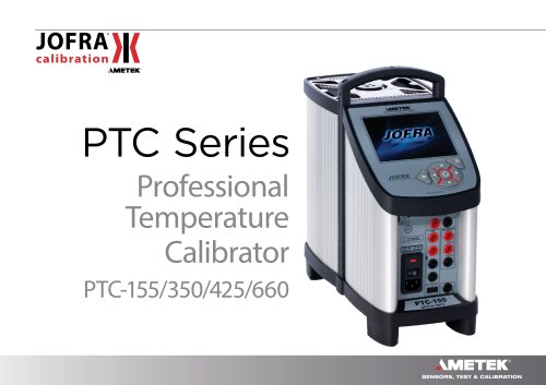 PTC 155/350/425/660 Series Temperature Calibrator Datasheet