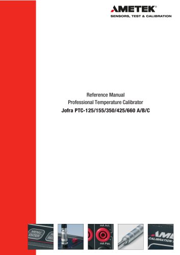 PTC Temperature Calibrator Reference Manual