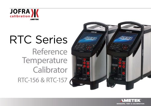 RTC 156-157 Series Temperature Calibrator Datasheet