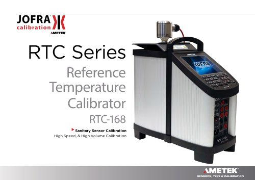 RTC 168 Series Temperature Calibrator Datasheet
