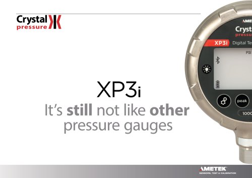 XP3i Digital Pressure Gauge Brochure