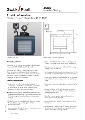 Blechumformung 1000 kN