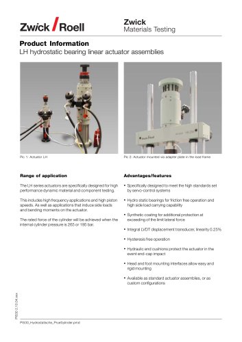 Hydrostatic Testing Actuators