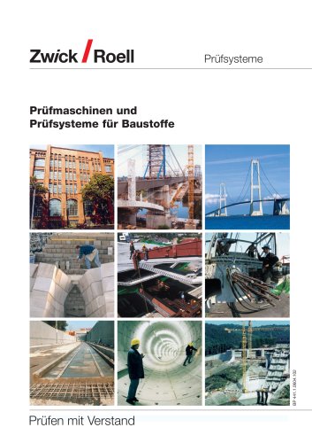 Prüfmaschinen und Prüfsystemef für Baustoffe