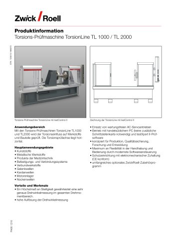 Torsions-Prüfmaschine TorsionLine TL 1000 / TL 2000