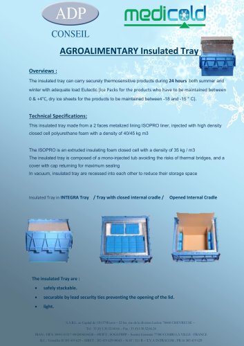 AGROALIMENTARY Insulated Tray