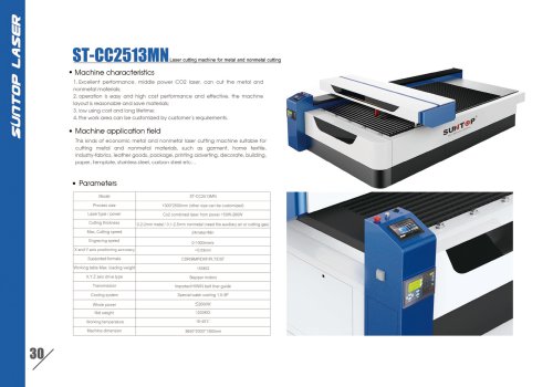 SUNTOP/Laser cutting machine for metal and nonmetal cutting