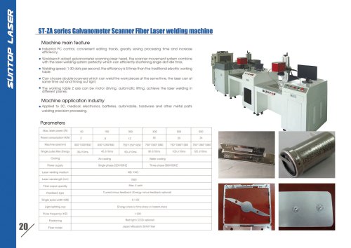 SUNTOP/ST-ZA series Galvanometer scanner Fiber laser welding machine