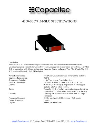 4100-SLC/4101-SLC SPECIFICATIONS