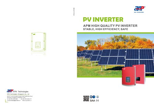 APM Technologies Solar Inverter Catalogue 1