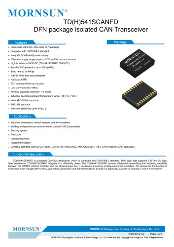 CAN / 485 /232 bus interface  TD(H)541SCANFD