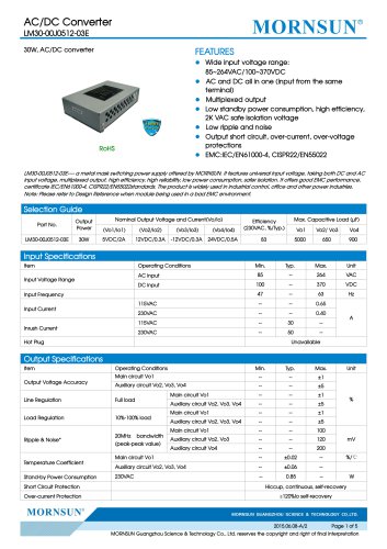 LM30 / 30watt / AC DC power supply / multiple outputs / Metal case