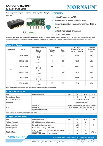 Switching regulator K78(L)xx-3AR3