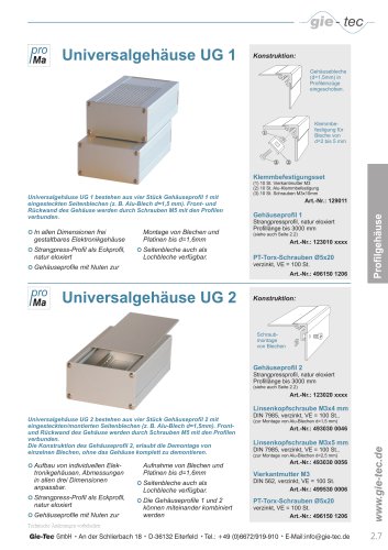 Universalgehäuse UG 1