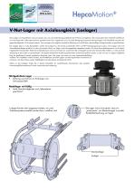 V-Nut-Lager mit Axialausgleich