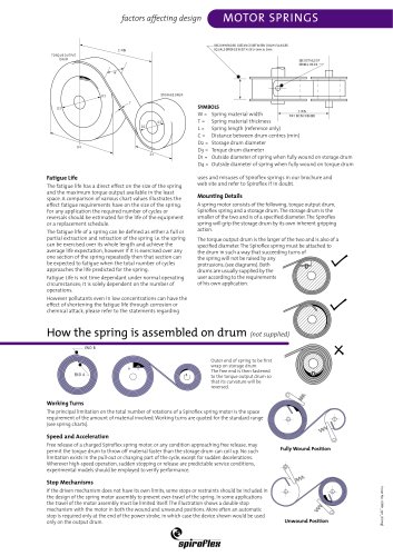 motor springs Factors Affecting Design