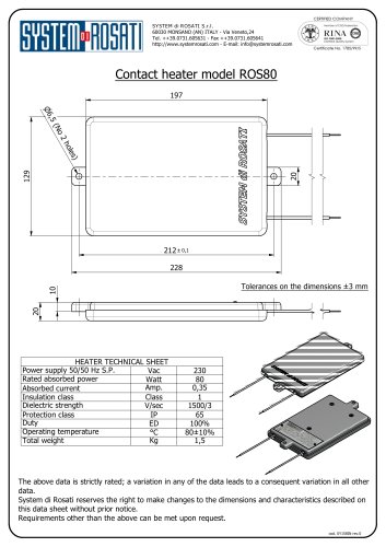 TDS - kontaktheizapparate modell ROS80