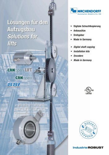 Losungen fur den Aufzugsbau solutions for lifts