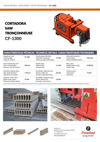 CORTADORA SAW TRONÇONNEUSE CF-1300