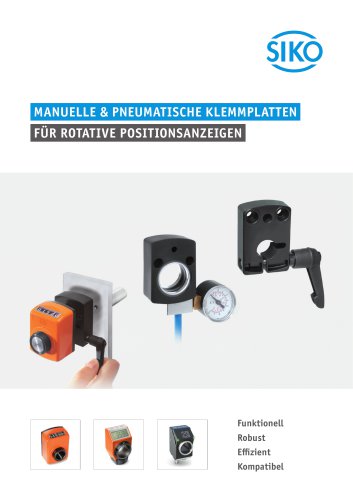SIKO | Manuelle & pneumatische Klemmplatten f&uuml;r rotative Positionsanzeigen