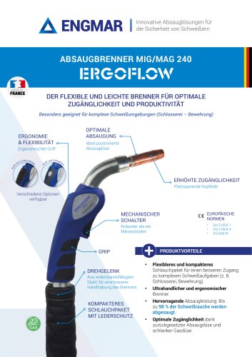 Absaugbrenner MIG/MAG 240 Produktdatenblätter