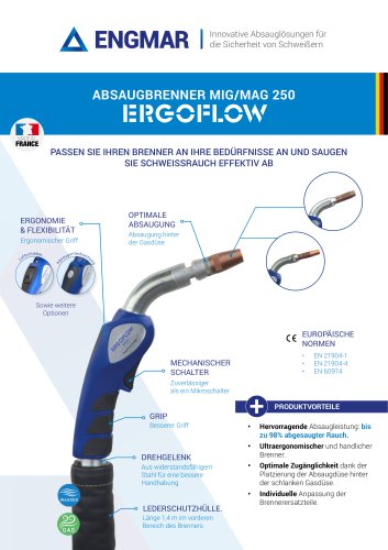 Absaugbrenner MIG/MAG 250 Produktdatenblätter