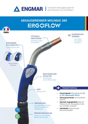 Absaugbrenner MIG/MAG 380 Produktdatenblätter
