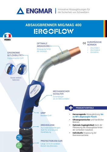 Absaugbrenner MIG/MAG 400 Produktdatenblätter
