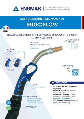 Absaugbrenner MIG/MAG 420 Produktdatenblätter