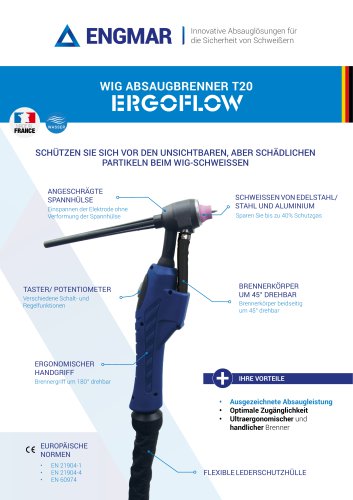 Wig Absaugbrenner TIG T20 Produktdatenblätter