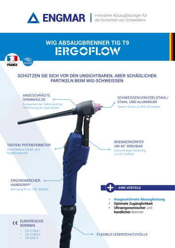 Wig Absaugbrenner TIG T9 Produktdatenblätter