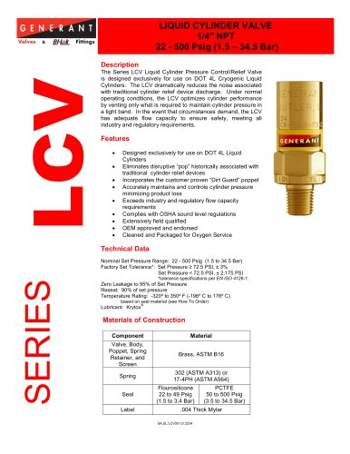 Liquid Cylinder Accessories (LCV)