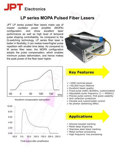 JPT Fiber Laser  LP  series metal deep marking and engraving