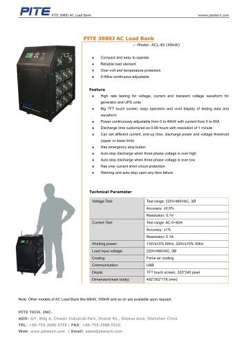 PITE 3980J AC Load Bank