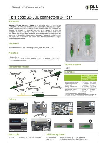 Fibre optic SC-SOC connectors Q-Fiber