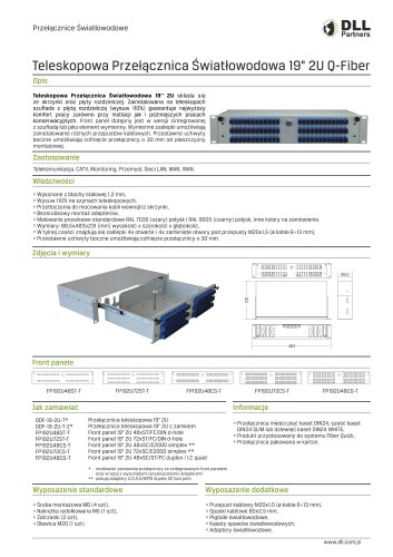 Telescopic Fiber Optic Distribution Frame 19" 2U Q-Fiber